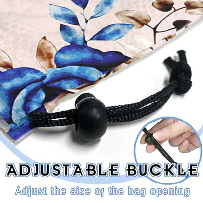 Car Trash Bag Hanging Back of Seat Waterproof Small Cute Printed One-Handed Strap Drawstring Garbage Bags for Car-Blue Rose - color: Blue Rose Car Trash Bag
