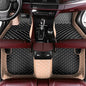 Add Personal Touch to Your Vehicle with IMEISH Customizable Logo Text Car Mats for 99% of vehiclesPads Protection Non-Slip Leather Floor Liners (Beige and Black Beige) - color: Beige and Black Beige