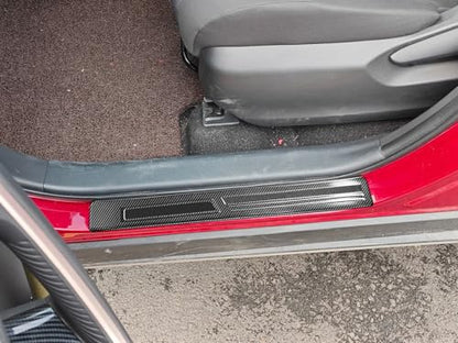 Entry Guards Cover Compatible with Mazda New CX-70 CX70 2025 2026 Outside Door Sills Guard Sills Protector Trim Interior Car Accessories Stainless Steel 4PC(Carbon Fiber Style)