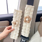 Car Seat Belt Cover Pad, 2 Pack Flower Car Accessorie Seatbelt Covers Cushion Neck Shoulder Strap Protector Universal Seat Belt Cover for Adults and Kids (Texture Flower) - color: Texture flower