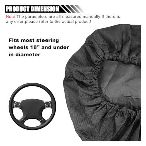 Car Steering Wheel Cover Sun Shade, Anti-Heat Steering Wheel Protector, Universal 18 Inch Auto Steering Wheel Sun Block Cover, Steering Wheel Shield Accessories for Most Car Truck SUV (Black) - color: Black