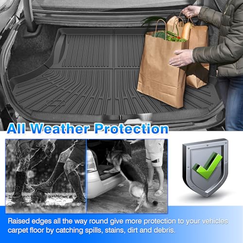 Charger Floor Mats - Car Mats for 2011-2023 Dodge Charger RWD/Chrysler 300 RWD, All Weather Full Set Floor mats and Cargo Liner for Charger Accessories, Heavy Duty Waterproof, Black - size: 4)Dodge Charger RWD 11-23 Full Set