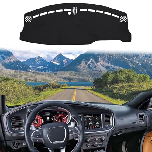 Dashboard Cover Suitable for Dodge Charger 2011 2012 2013 2014 2015 2016 2017 2018 2019 2020 2021 2022 2023 Car Dashboard Cover Sun Visor Mat Non-Slip Polyester Dashboard Accessories - size: 2011-2023 For Dodge Charger