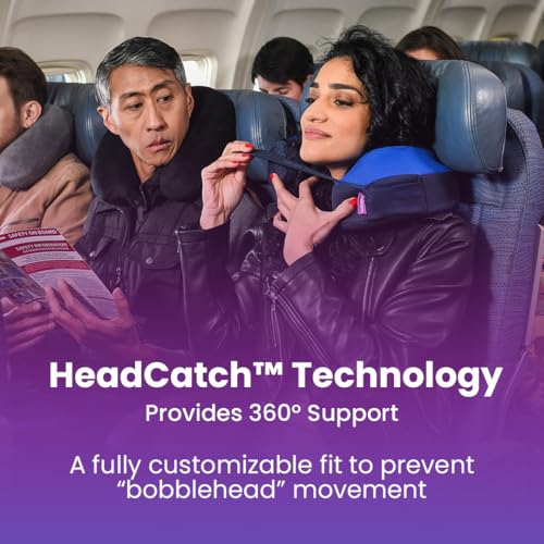 Cabeau Travel Neck Pillows for Airplanes The Neck's Evolution, TNE S3 Supportive Memory Foam Design for Long Haul Flights Attachable Seat Straps and 360 Support (Cairo Tan)