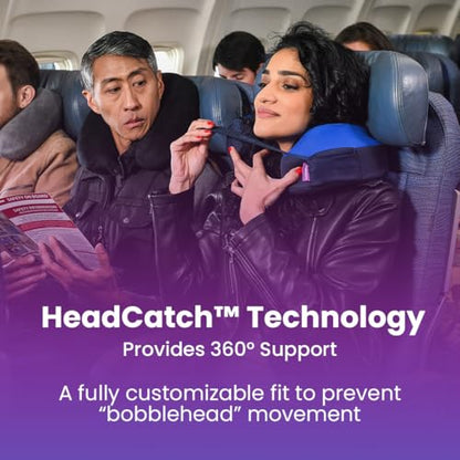 Cabeau Travel Neck Pillows for Airplanes The Neck's Evolution, TNE S3 Supportive Memory Foam Design for Long Haul Flights Attachable Seat Straps and 360 Support (Cairo Tan)
