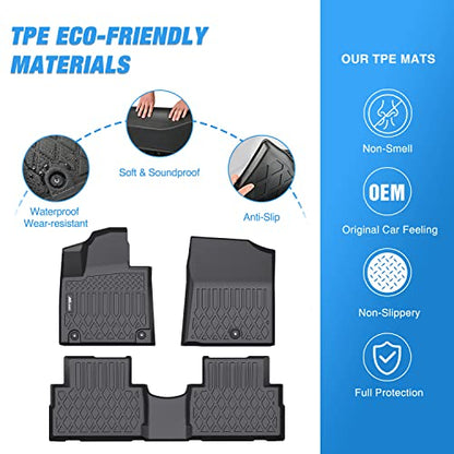 Nilight TPE Floor Mats for 2021 2022 2023 Hyundai Santa Fe 5 Seat (Non-Hybrid),All Weather Custom Fit Heavy Duty Floor Liners - color: 2021-2024 Hyundai Santa Fe