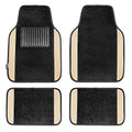FH Group Automotive Floor Mats – Universal Fit Premium Carpet Car Mats with Driver Heel Pad, Full Set for Cars, SUVs & Trucks - Beige - color: Beige