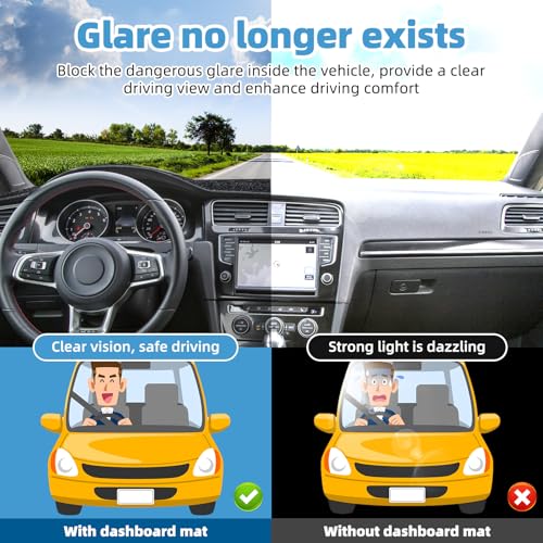 Dash Cover Mat for Volkswagen VW Golf 7 MK7 GTI R Non-Slip Dashboard Cover Mat Sunshade UV Rays Protector Interior Accessories - size: Compatible with Golf 7