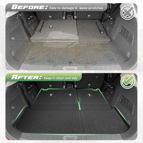 Cartist Cargo Mat & Backrest Mat Fits for Nissan Pathfinder 2022 2023 2024 2025 2026(7/8 Seats) All Weather TPE Trunk mat for Pathfinder Car Accessories for Pathfinder 2022-2026 - size: 10)Nissan Pathfinder (7/8 Seats)【22-26】