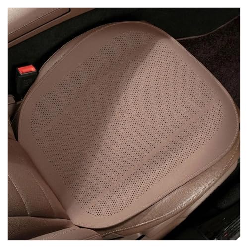 Summer Car Seat Cushion Perforated Breathable Ventilated Non-Slip All-Season Auto Cushion Pad(Brown,Front seat) - color: Brown, size: Front seat