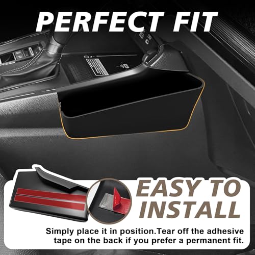 Console Organizer Compatible with 2023-2025 2026 Honda CR-V Accessories CRV Center Console Shifter Storage Box ABS Side Organizer with Anti-Slip Mats & Stronger Tape (Only Passenger Side)