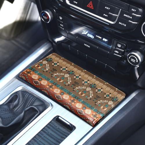 linqin Car Registration and Insurance Card Holder, Boho Bohemian Glove Box Organizer Card Document Wallet - color: Boho Bohemian