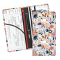 Leather Car Registration and Insurance Card Holder, Cute Car Accessories Vehicle Glove Box Car Organizer for Documents, Cards, License Boho Flowers Purple - color: Boho Flowers Purple
