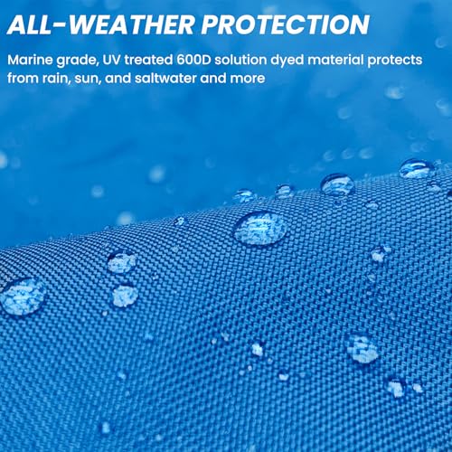 SavvyCraft Waterproof Boat Steering Wheel Covers, Heavy Duty Solution-Dyed 600D Fade-Resistant UV Protection Sailboat Yacht Marine Steering Wheel Protector Case, Vecro and Zipper Closure Blue 26" - color: Blue, size: 26" Wheel Diameter