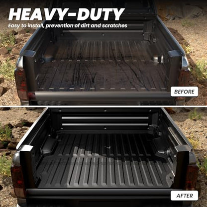 LASFIT Truck Bed Mat for Honda Ridgeline 2026 2025 2024 2023 2022 2021 2020 2019 2018 2017 5.3FT (64.0 in) Bed Mat, TPE All Weather Custom Fit Truck Cargo Bed Liner, Black - style: 8）For Honda Ridgeline | 2017-2026 | Truck Bed Mat