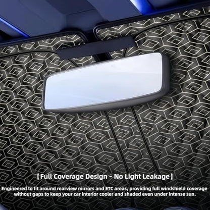 Foldable Windshield Sunshade for 2019-2026 Chevrolet Silverado 1500 / GMC Sierra 1500 | Heavy Duty Reflective Truck Sun Shade | UV Protection Heat Shield | Keeps Interior Cool & Protects Dashboard - size: for 2019-2026 GMC 1500/Chevrolet Silverado 1500