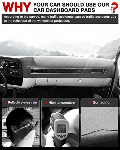 Autorder Dashboard Cover Mat for 1981-1991 Chevrolet Chevy C/K/R/V Series Blazer, GMC C/K/R/V Series Jimmy Accessories Dash Cover Flannel Dash Mat Sunshade Glare UV Rays Protector - size: 1981-1991 Chevy C/K/R/V