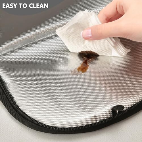 MNSRUU Car Trash Can with Lid, Bear Car Trash Bag Hanging Organizers and Storage for Front Back Seat, Leak-Proof Trash Bin - color: Bear A16970