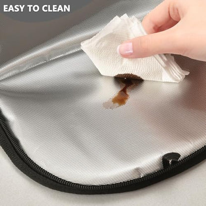 MNSRUU Car Trash Can with Lid, Butterfly Mushroom Flower Car Trash Bag Hanging Organizers and Storage for Front Back Seat, Leak-Proof Trash Bin - color: Butterfly A16801