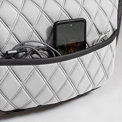 FH Group Car Seat Cushion – Neosupreme Single Front Seat Cover with Front Pockets, Airbag Compatible, Universal Fit Car Seat Cushion for Driver or Passenger Seat, SUV, Truck, Sedan & Van – White - color: White, style: Front