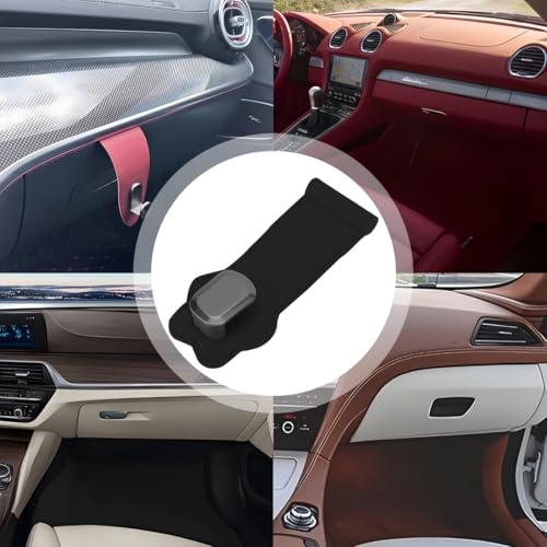 2PCS Car Co-Pilot Glovebox Hook, Multifunctional Flower Passenger Seat Hanger Organizer for Purse Handbag Umbrella, Auto Glove Box Hanging Storage Hook Holder, Universal Fit (Black) - color: Black