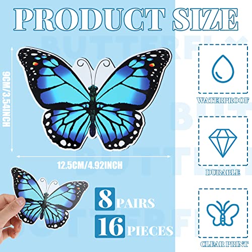 16 Pcs Butterfly Screen Door Magnets Double Sided Screen Door Magnets Stickers Decorative Magnetic Decor for Window Patio Sliding Doors Protector - style: Butterfly