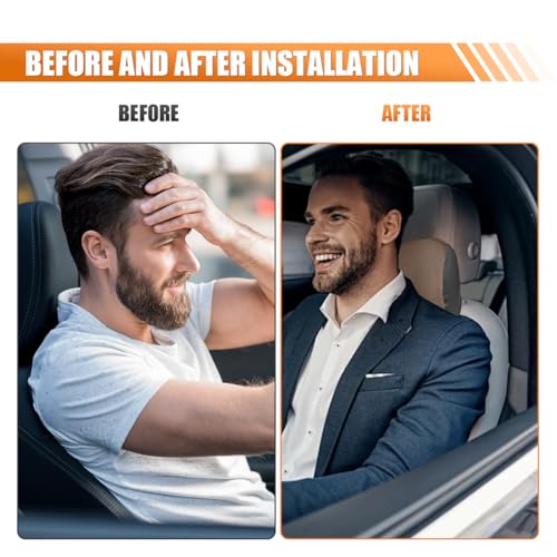 Car Headrest Pillow for Driving - Memory Foam Soft Automotive Neck Support Pillow Cushion with Adjustable Strap - Comfortable Car Seat Headrest Pillow for Neck Pain Pressure Relief (Coffee)