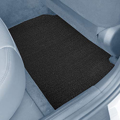 FH Group Car Floor Mats - DIY Ultra Waterproof Trimmable Non-Slip Vinyl Floor Mats, Solid Black