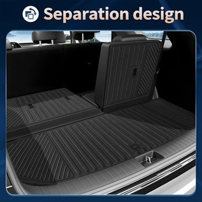 2026 Palisade Floor Mats Only Hybrid 7-Seat All Weather TPE Cargo Mat with Backrest Mat for Hyundai Palisade Accessories 2026 SEL/SEL Premium/Limited/Calligraphy - size: Hybrid
