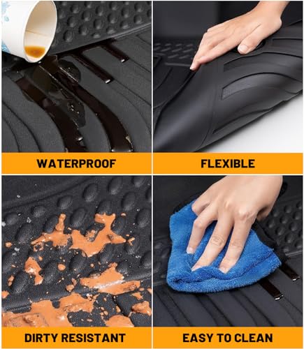 Car Floor Mats Replacement for Honda CR-V CRV 2007-2011 (LX/SE/EX/EX-L) Custom Fit Odorless Carpets Durable All Weather Protection Liners Automotive Accessories for Dad