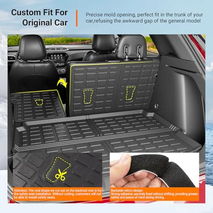 powoq FWD Floor Mats Compatible with 2021-2026 Chevy Trailblazer Cargo Mat Trunk Mat Cargo Liner TPE Replacement for 2021-2026 Chevy Trailblazer FWD Accessories (Trunk Mat+Backrest Mats+Floor mats) - size: Compatible with Chevy Trailblazer FWD | 2021-2026