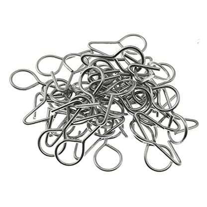 Car Seat Cover Hooks 50pcs Steel Vehicle Seat Pad Fixing Hanger Metal Hooks Car Seat Cover Part, Silver Tone