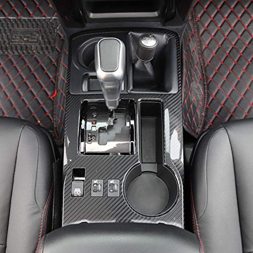 Voodonala for Toyota 4Runner Gear Shift Panel Cover Center Console Interior Trim for Toyota 4Runner SUV 2010-2023(Carbon Fiber Black,1PC,ABS)