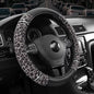 Road Comfort Leather Steering Wheel Cover – Premium Anti-Slip Car Steering Wheel Grip Cover – Universal Fit for 14.5”–15” Cars, Trucks & SUVs - Leopard Pattern - color: Leopard