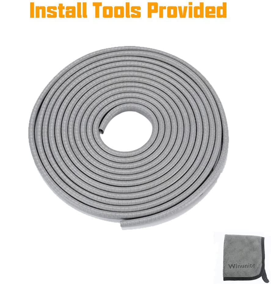 65.6ft(20m) Car Door Edge Guards Light Gray– Fits Most Vehicles, No Glue, U-Shaped, Built-in Metal Clips, Scratch and Chip Resistant – Reduces Dings in Parking Lots - color: gray, size: 65-3/5Ft
