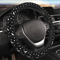 Halloween Goth Bats and Moon Universal Steering Wheel Covers, Cute Car Accessories for Women Girls Car Truck - color: Halloween Goth Bats And Moon