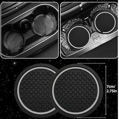 NBTEPEM 6 PCS Car Steering Wheel Cover Set, Microfiber Leather Steering Wheel Covers Universal 14.5-15 inch, Center Console Cover, Seat Belt Cushion, Cup Coaster, Car Accessories Set Black Grey - color: Black with grey, size: Steering Wheel Cover Set
