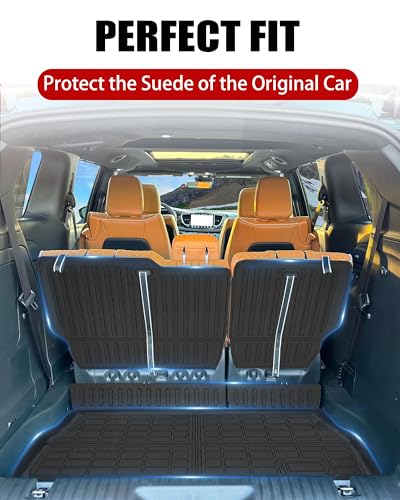 Cargo Liner Compatible with 2017-2026 Chrysler Pacifica Trunk Mat Cargo Mat Back Seat Cover Protector(Backrest Mats+Trunk Mat) - size: For Chrysler Pacifica 2017-2026