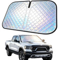 Foldable Windshield Sunshade for 2019-2026 Ram 1500 | Heavy Duty 5-Layer Laser Reflective Truck Sun Shade | UV Protection Heat Shield Front Window Cover | Keeps Interior Cool & Protects Dashboard - size: for 2019-2026 RAM 1500