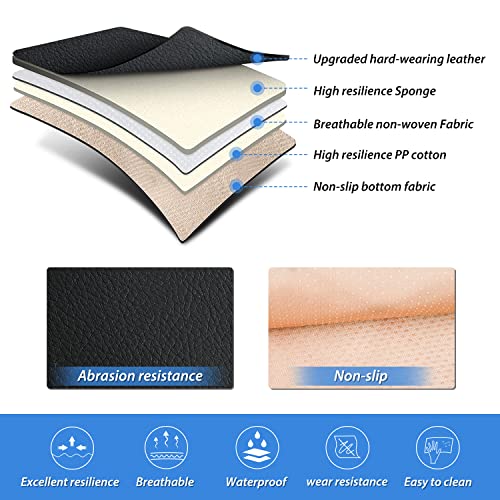 Nilight Car Seat Covers Custom Fit 2009-2024 F150 Super Crew and 2017-2024 F250 F350 F450 Crew Cab Waterproof Faux Leather Cushion for Pickup Truck (Full Set, 2 Front and 3 Rear Seats) - color: Full Sets 5 Seat, style: Ford 2009-2024