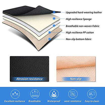 Nilight Car Seat Covers Custom Fit 2009-2024 F150 Super Crew and 2017-2024 F250 F350 F450 Crew Cab Waterproof Faux Leather Cushion for Pickup Truck (Full Set, 2 Front and 3 Rear Seats) - color: Full Sets 5 Seat, style: Ford 2009-2024