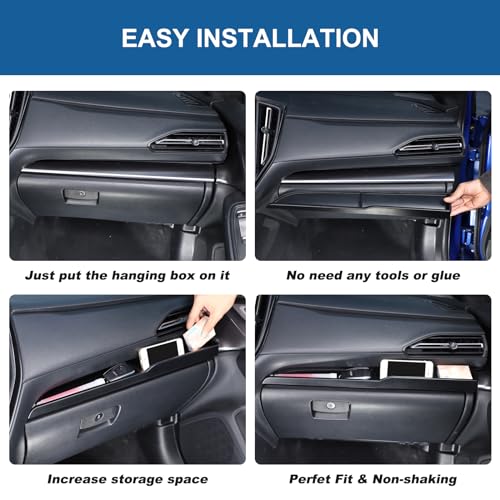 Passenger Dashboard Organizer Tray Compatible with Subaru WRX 2022-2024/ Crosstrek 2024 2025 Passenger Storage Organizer Mat Glove Box Storage Organizer Tray Anti-Slid Pad Interior Accessories