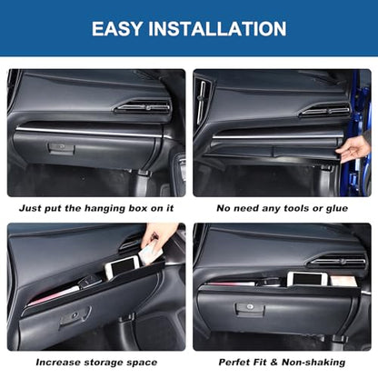 Passenger Dashboard Organizer Tray Compatible with Subaru WRX 2022-2024/ Crosstrek 2024 2025 Passenger Storage Organizer Mat Glove Box Storage Organizer Tray Anti-Slid Pad Interior Accessories