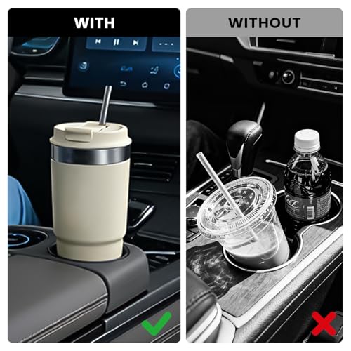 12 PCS Car Cup Holder Insert Limiter, Silicone Cupholder Insert, Silicone Waterproof Self-Adhesive Car Cup Holder Stabilizer, Self-Adhesive Cups Holder Inserts for Cars, for Car with Arc Leaf Design