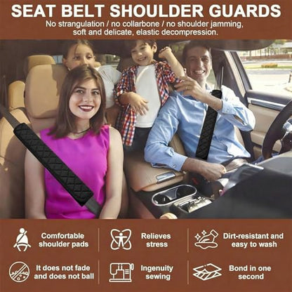 2 Pcs 15.5 Inch Extra Long Car Seat Belt Covers, Soft and Comfortable Harness Pad for Adults and Kids, Long-Lasting Fabric Material Easy to Install Universal Fit for Cars Trucks SUV - size: 15.5in, 2pcs