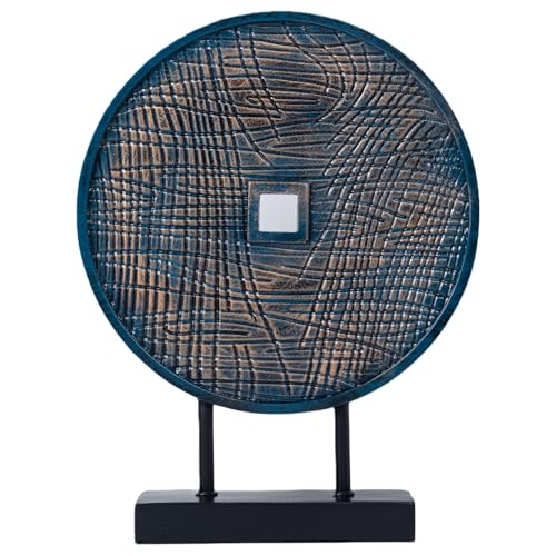 Round Sculpture Decorative Objects Shelf Decor Aesthetic Home Decor Items Accents for Living Room Console Table Decorations (Blue C) - color: Blue C