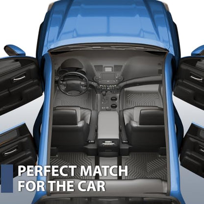 PIT66 Floor Mats Compatible with Mazda CX-5 2017 2018 2019 2020 2021 2022 2023 2024 2025, 1st & 2nd Row TPE 3-Piece All Weather Custom Protection Interior Accessories alfombras para carro - size: Fit Mazda CX-5 2017-2025 | 3PCS