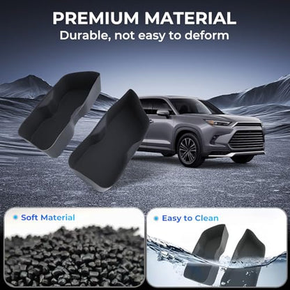 Rear Door Cup Holder Inserts for Toyota Grand Highlander 2026 2025 2024, Interior Accessories 2nd Row Silicone Cup Holders Covers Protector for 2024-2026 Grand Highlander, Black - style: Fits for 2024-2026 Grand Highlander, Rear