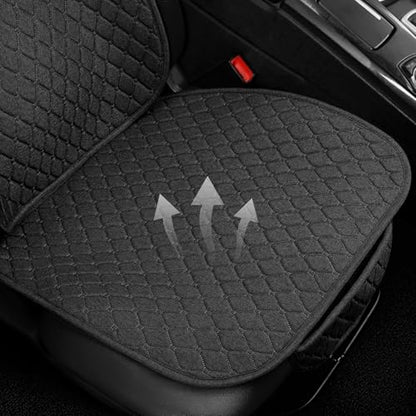 2 Pack Linen Front Car Seat Covers for Cars, Breathable Linen Car Seat Protector Fit Four Seasons, Non-Slip Car Seat Pad for Most Vehicles (2Pack Dark Grey)