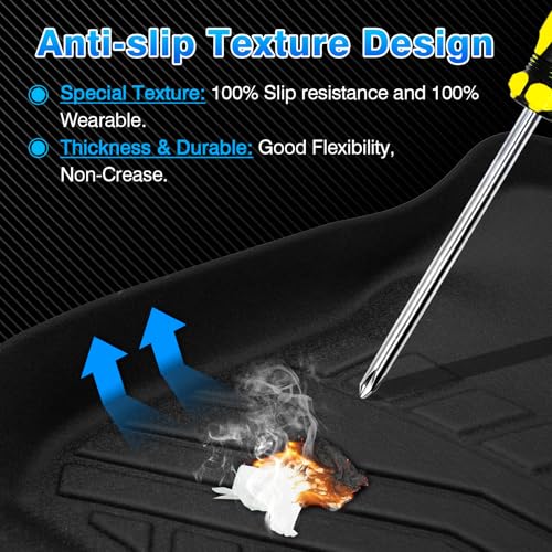 Tahoe Cargo Liner - Trunk Mat for Chevy Chevrolet Tahoe 2015-2020, All Weather Cargo Mat for Tahoe Accessories, Heavy Duty Car Mats, Car Accessories